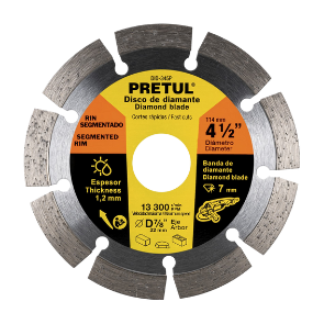Disco corte dentado para concreto 4 1/2