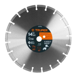 Disco diamante corte concreto 14 x 6 mm