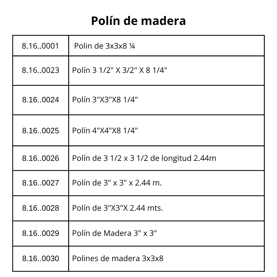 polin madera